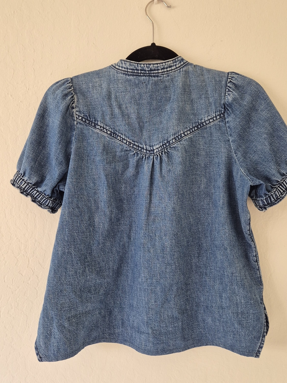 Anthropologie Pilcro Aly Puff-Sleeve oversized Denim Top – Size XS / S - Picture 5 of 5